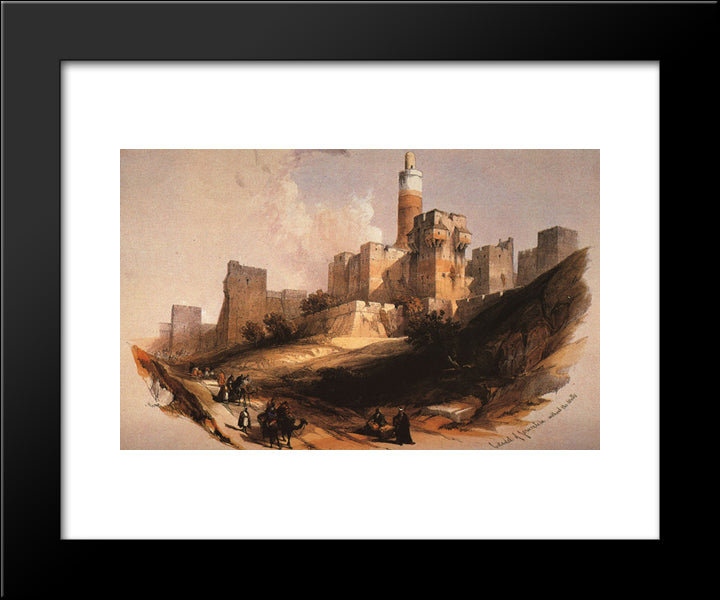 Entrance To The Citadel 20x24 Black Modern Wood Framed Art Print Poster by Roberts, David