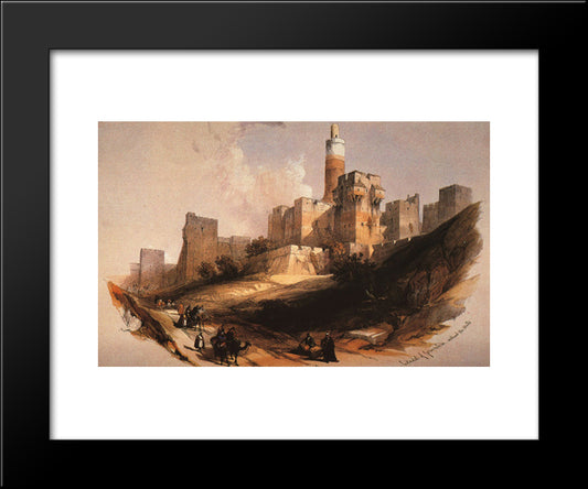 Entrance To The Citadel 20x24 Black Modern Wood Framed Art Print Poster by Roberts, David