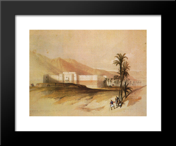 Fortress Of Aqaba 20x24 Black Modern Wood Framed Art Print Poster by Roberts, David