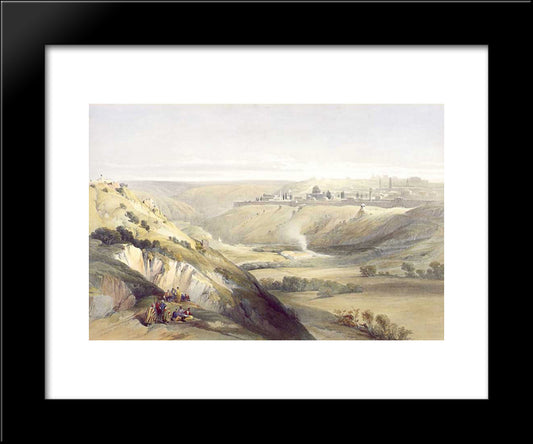 Jerusalem From The Mount Of Olives 20x24 Black Modern Wood Framed Art Print Poster by Roberts, David