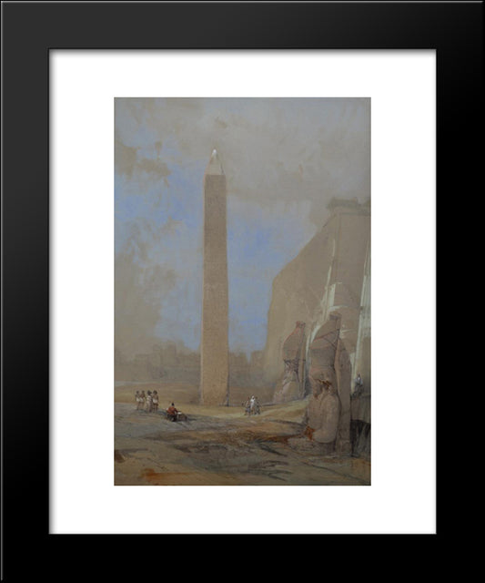 Obelisk At Luxor 20x24 Black Modern Wood Framed Art Print Poster by Roberts, David