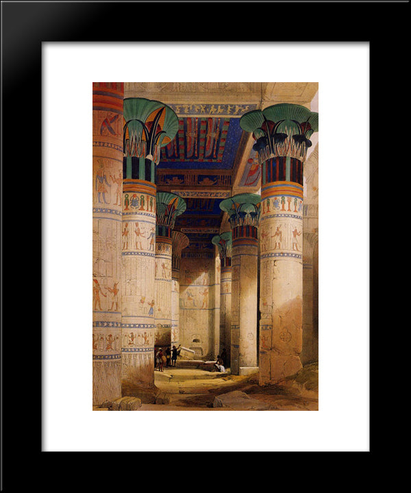 Portico Of The Temple Of Isis At Philae 20x24 Black Modern Wood Framed Art Print Poster by Roberts, David