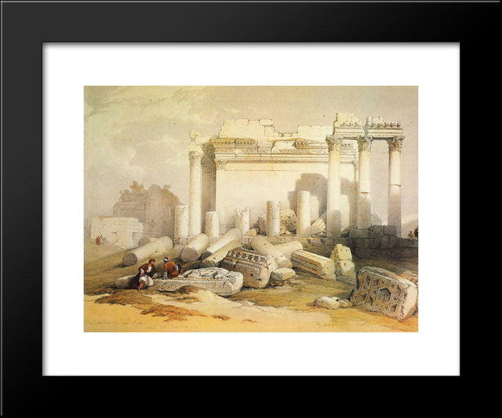 Portion Of The Eastern Portico 20x24 Black Modern Wood Framed Art Print Poster by Roberts, David
