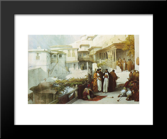 Principal Court Of The Convent Of Saint Catherine 20x24 Black Modern Wood Framed Art Print Poster by Roberts, David