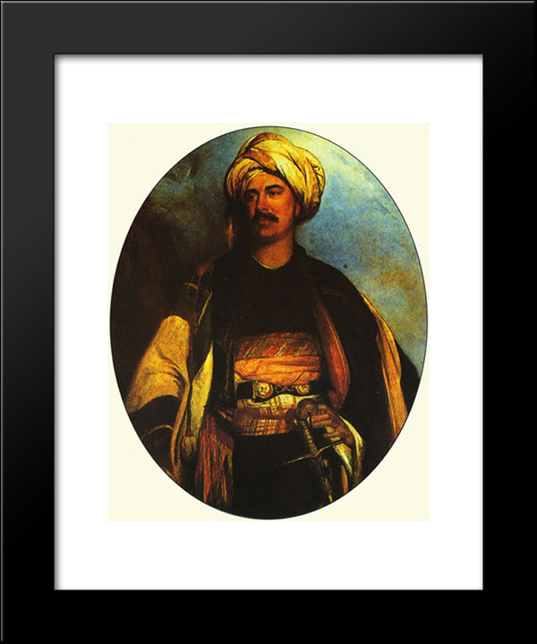 Self-Portrait 20x24 Black Modern Wood Framed Art Print Poster by Roberts, David