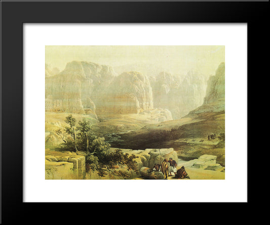 Sight Of Petra, South 20x24 Black Modern Wood Framed Art Print Poster by Roberts, David