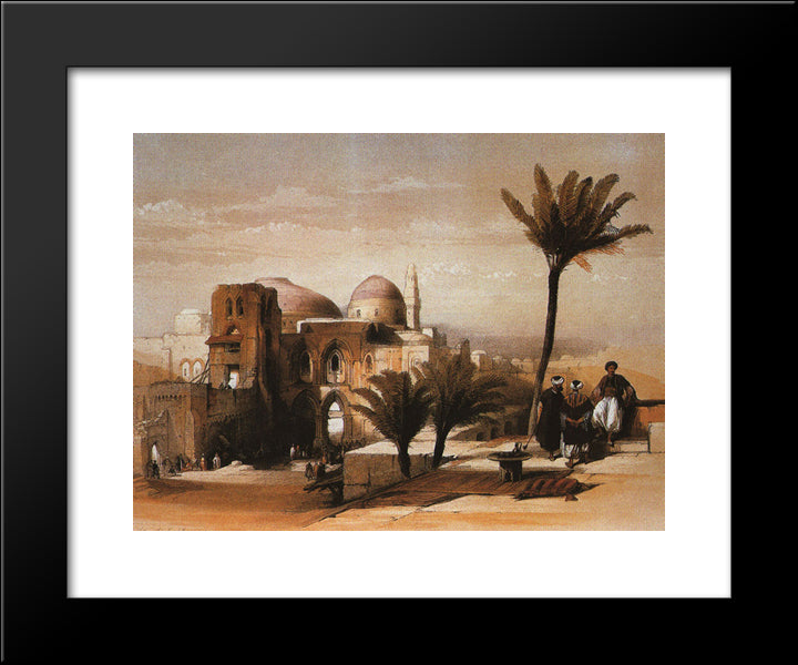 The Mosque Of Omar 20x24 Black Modern Wood Framed Art Print Poster by Roberts, David