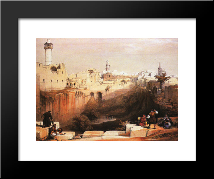 The Pool Of Bethesda 20x24 Black Modern Wood Framed Art Print Poster by Roberts, David