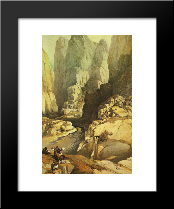 The Theater, Petra 20x24 Black Modern Wood Framed Art Print Poster by Roberts, David