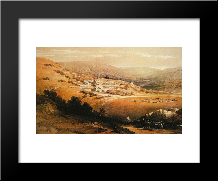 View Of Nazareth 20x24 Black Modern Wood Framed Art Print Poster by Roberts, David