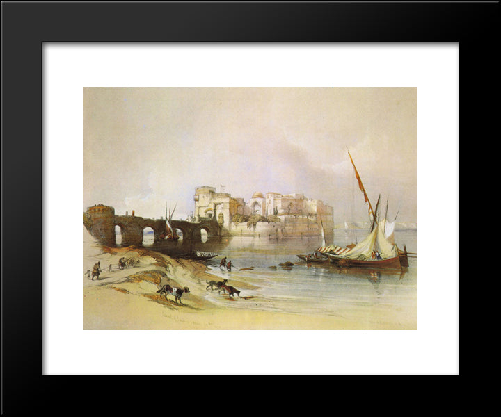 View Of Sidon 20x24 Black Modern Wood Framed Art Print Poster by Roberts, David
