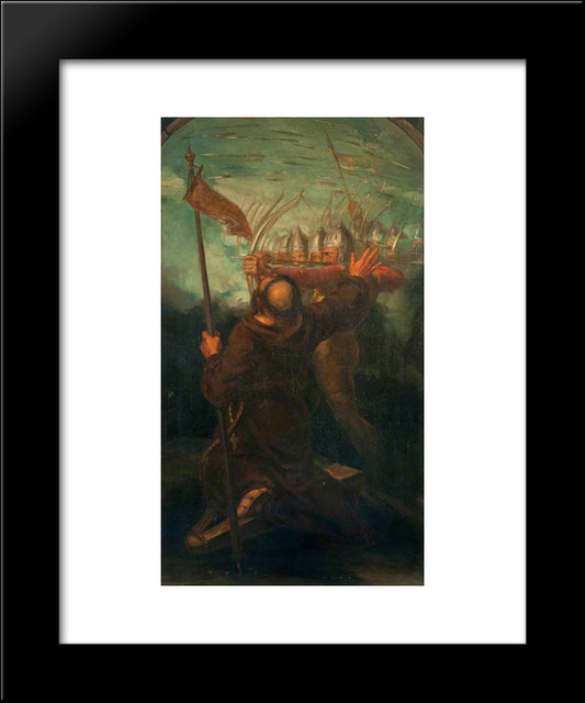 English War. The Spear (Triptych, Right Panel) 20x24 Black Modern Wood Framed Art Print Poster by Scott, David