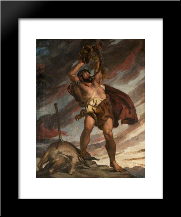 Nimrod 20x24 Black Modern Wood Framed Art Print Poster by Scott, David