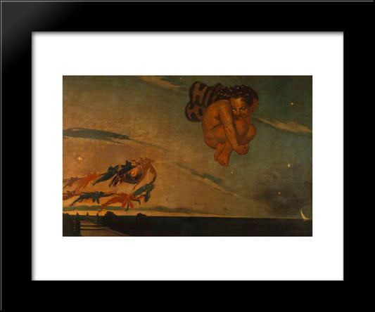 Puck Fleeing From The Dawn 20x24 Black Modern Wood Framed Art Print Poster by Scott, David