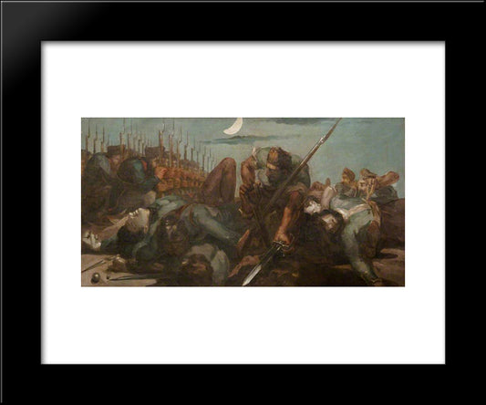 Russians Burying Their Dead 20x24 Black Modern Wood Framed Art Print Poster by Scott, David