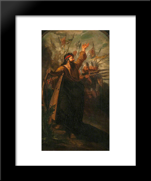 Scottish War. The Spear (Triptych, Left Panel) 20x24 Black Modern Wood Framed Art Print Poster by Scott, David
