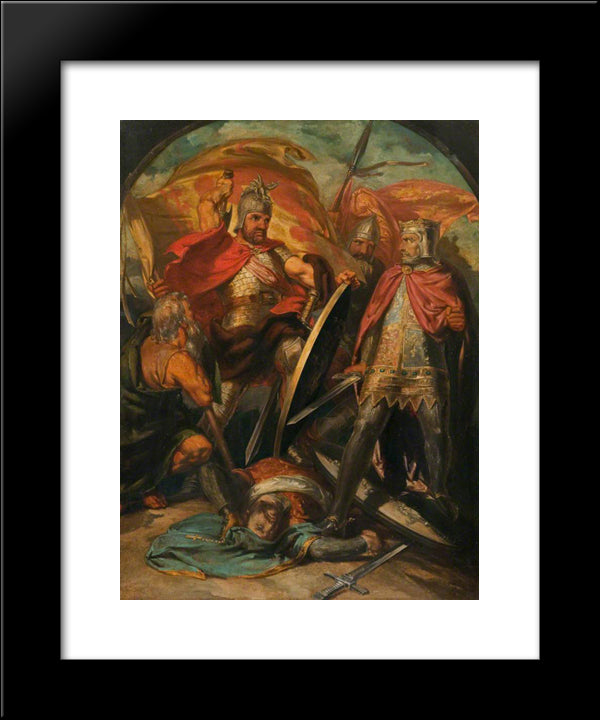 Sir William Wallace (Triptych, Centre Panel) 20x24 Black Modern Wood Framed Art Print Poster by Scott, David