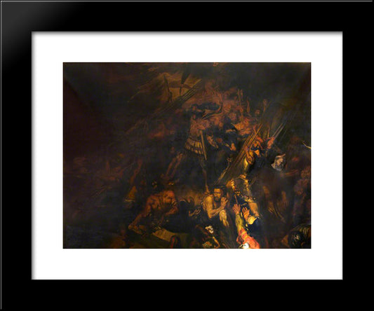 Vasco Da Gama Encountering The Spirit Of The Storm 20x24 Black Modern Wood Framed Art Print Poster by Scott, David