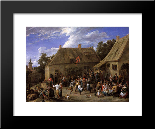 Country Kermess 20x24 Black Modern Wood Framed Art Print Poster by Teniers the Younger, David