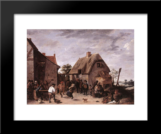 Flemish Kermess 20x24 Black Modern Wood Framed Art Print Poster by Teniers the Younger, David