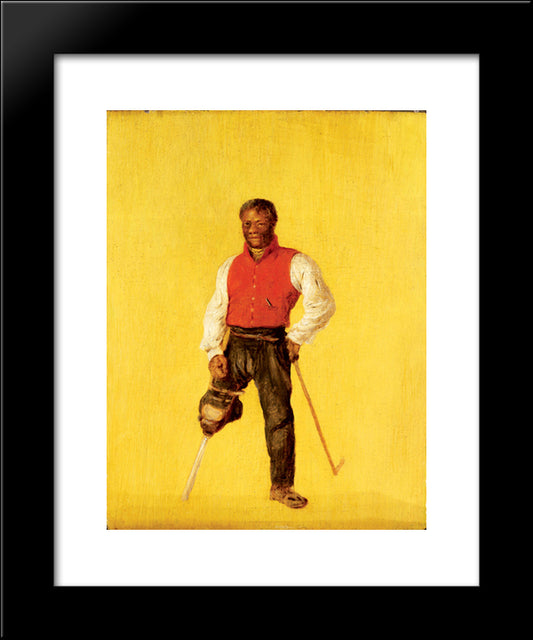 Billy Waters, Mariner And Street Performer Beggar 20x24 Black Modern Wood Framed Art Print Poster by Wilkie, David