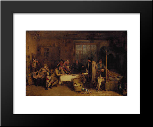 Distraining For Rent 20x24 Black Modern Wood Framed Art Print Poster by Wilkie, David