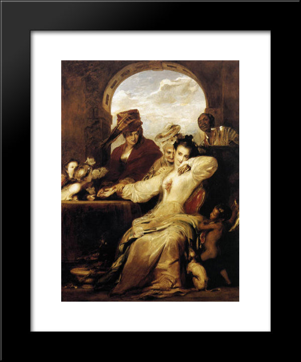 Josephine And The Fortune Teller 20x24 Black Modern Wood Framed Art Print Poster by Wilkie, David