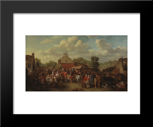 Pitlessie Fair 20x24 Black Modern Wood Framed Art Print Poster by Wilkie, David