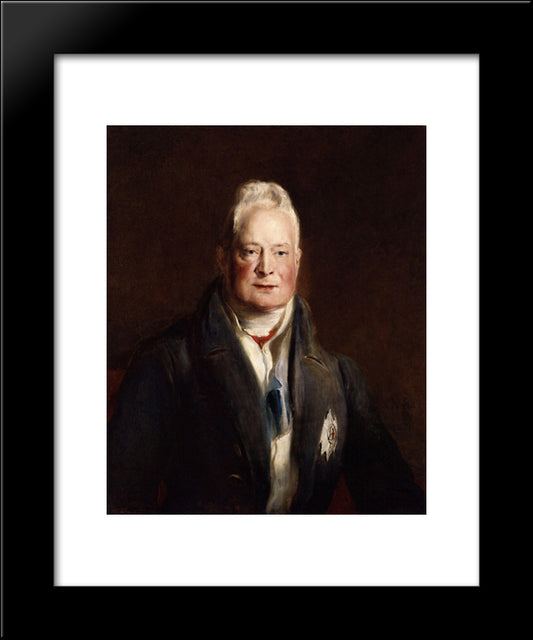 Portrait Of King William Iv (1765-1837) 20x24 Black Modern Wood Framed Art Print Poster by Wilkie, David