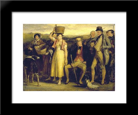 The Abbotsford Family 20x24 Black Modern Wood Framed Art Print Poster by Wilkie, David