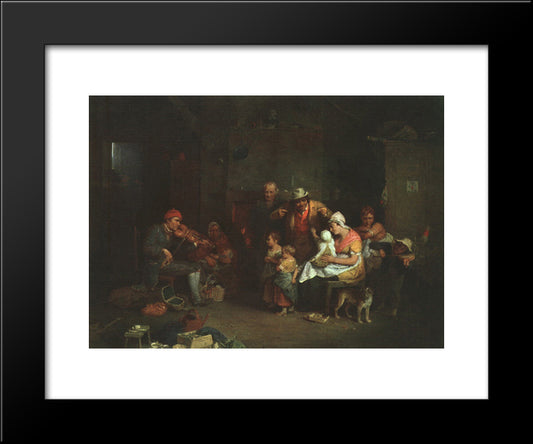 The Blind Fiddler, Illustration From 'Lives Of Great Men Told By Great Men', Edited By Richard Wilson 20x24 Black Modern Wood Framed Art Print Poster by Wilkie, David