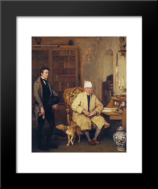 The Letter Of Introduction 20x24 Black Modern Wood Framed Art Print Poster by Wilkie, David