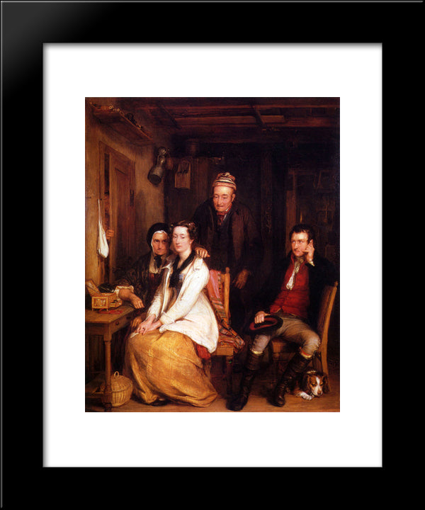The Refusal From Burn'S Duncan 20x24 Black Modern Wood Framed Art Print Poster by Wilkie, David