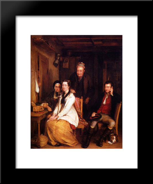 The Refusal From Burn'S Duncan 20x24 Black Modern Wood Framed Art Print Poster by Wilkie, David