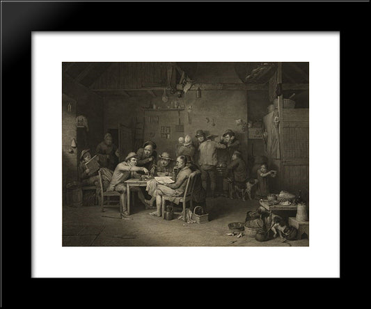 Village Politicians 20x24 Black Modern Wood Framed Art Print Poster by Wilkie, David