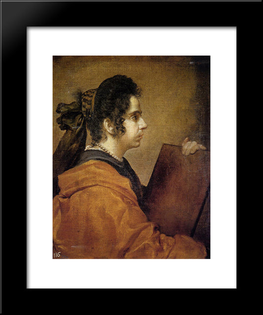 A Sibyl 20x24 Black Modern Wood Framed Art Print Poster by Velazquez, Diego