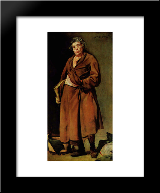 Aesop 20x24 Black Modern Wood Framed Art Print Poster by Velazquez, Diego