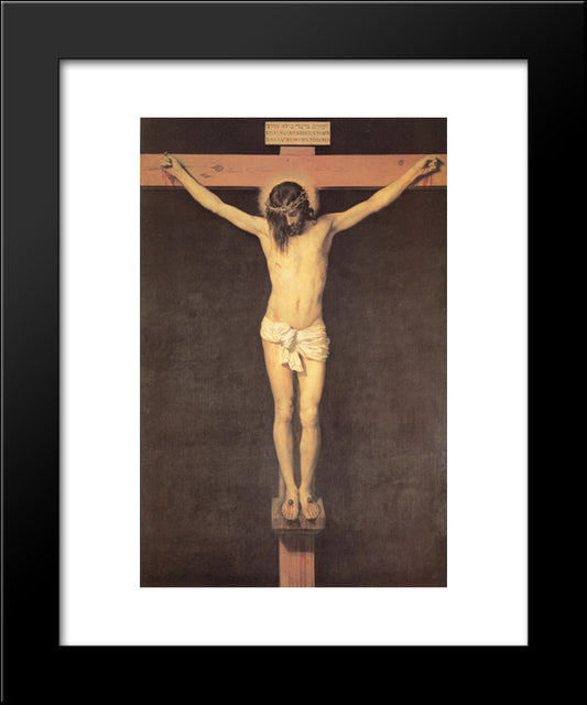 Christ On The Cross 20x24 Black Modern Wood Framed Art Print Poster by Velazquez, Diego