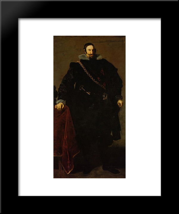 Don Gaspde Guzman, Count Of Oliveres And Duke Of San Lucla Mayor 20x24 Black Modern Wood Framed Art Print Poster by Velazquez, Diego