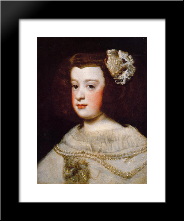 Infan Maria Teresa 20x24 Black Modern Wood Framed Art Print Poster by Velazquez, Diego