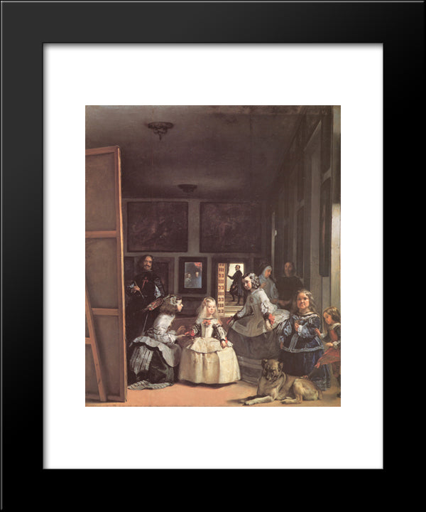 Las Meninas 20x24 Black Modern Wood Framed Art Print Poster by Velazquez, Diego