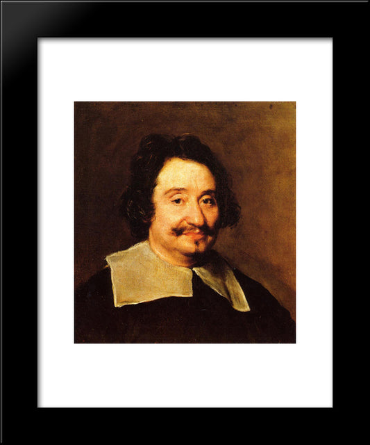 Miguel Angelo, Barber To The Pope 20x24 Black Modern Wood Framed Art Print Poster by Velazquez, Diego