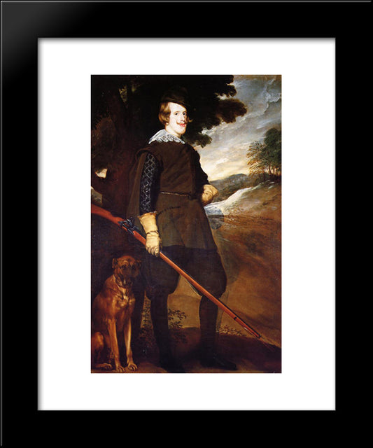 Philip Iv King Of Spain 20x24 Black Modern Wood Framed Art Print Poster by Velazquez, Diego