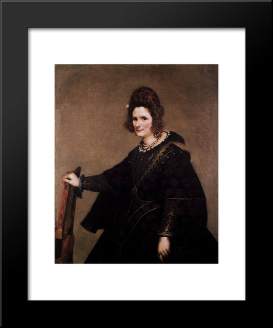Portrait Of A Lady 20x24 Black Modern Wood Framed Art Print Poster by Velazquez, Diego