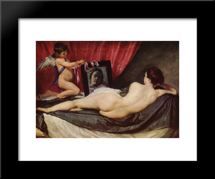 The Rokeby Venus 20x24 Black Modern Wood Framed Art Print Poster by Velazquez, Diego