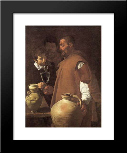 The Waterseller Of Seville 20x24 Black Modern Wood Framed Art Print Poster by Velazquez, Diego