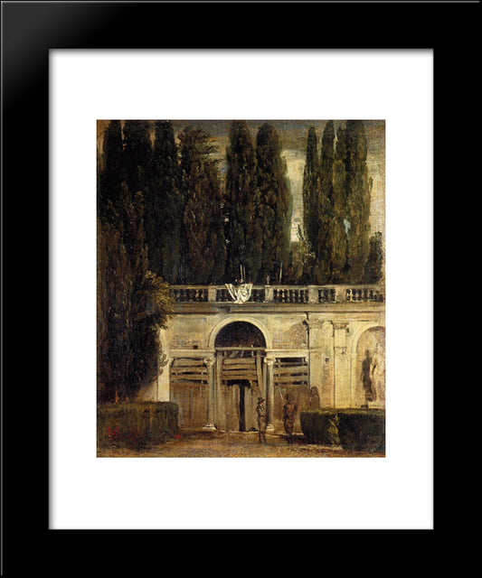 Villa Medici In Rome (Facade Of The Grotto Logia) 20x24 Black Modern Wood Framed Art Print Poster by Velazquez, Diego