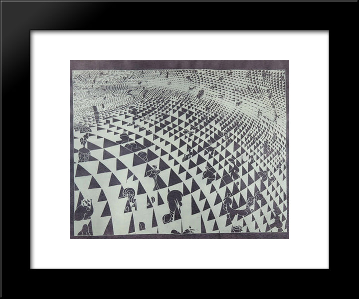 Auf Wiedersehn Sharpie (D.244) 20x24 Black Modern Wood Framed Art Print Poster by Roth, Dieter