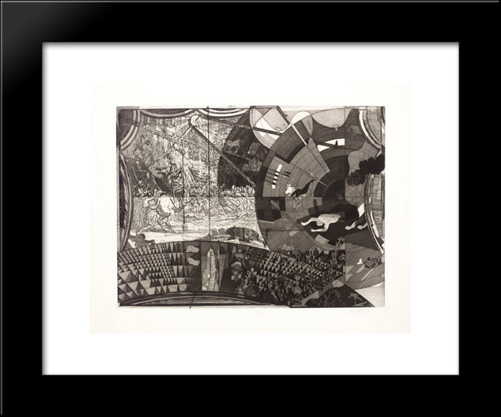 Big Theatre 20x24 Black Modern Wood Framed Art Print Poster by Roth, Dieter