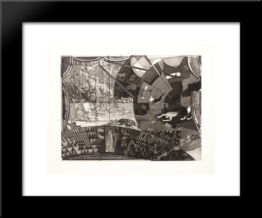 Big Theatre 20x24 Black Modern Wood Framed Art Print Poster by Roth, Dieter
